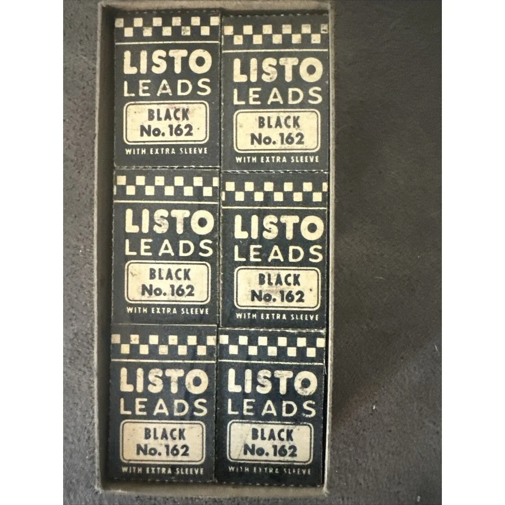 Vintage LISTO Pencil Corp. Black No. 162 Marking Lead for No.‎ 1620  In Box